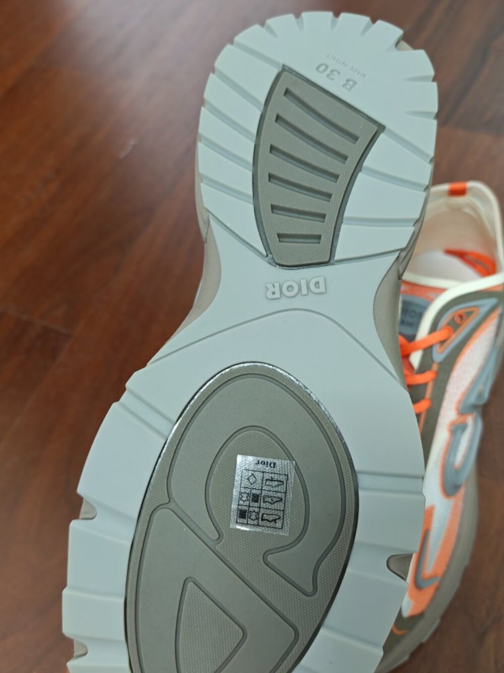 Retro Color‑Block Mesh Dad Sneakers White Orange Olive Green Streetwear Shoes - Picture 4 of 7